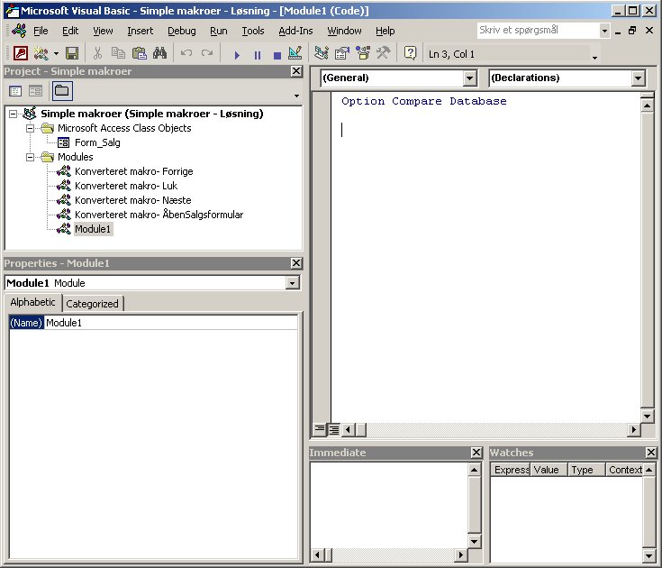 Access VBA kursus - VBA Editor 2 - fjernundervisning