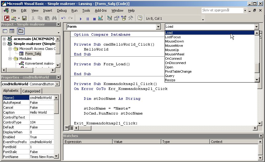 Access VBA kursus - H&aelig;ndelser 1 - fjernundervisning.jpg