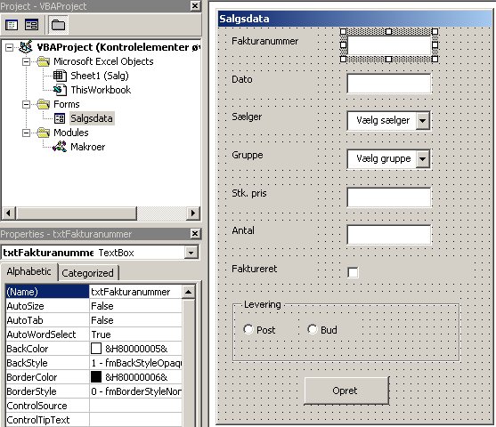 Excel VBA kursus - Userform øvelse